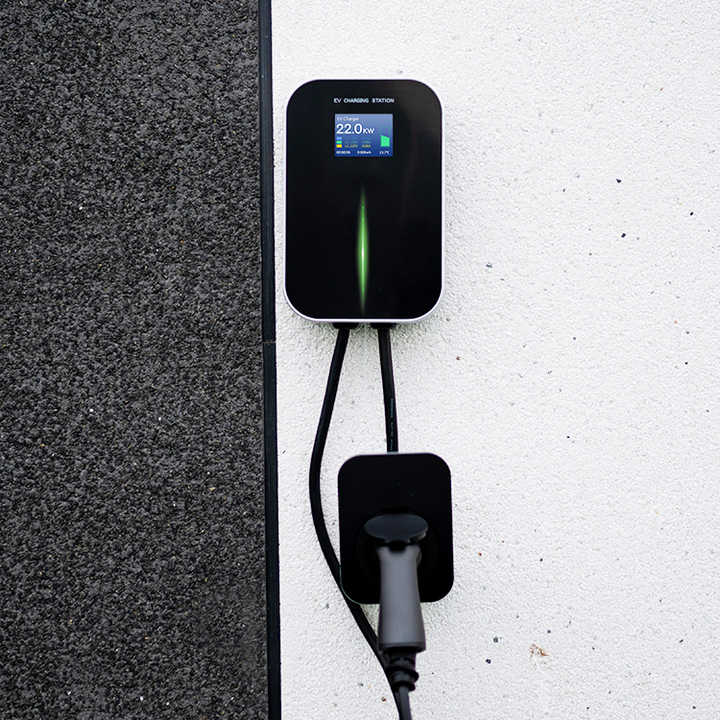 OEM ODM EV Charger 7kW 22kW 16-32A Type1/2 APP OCPP Ethernet LCD Screen Electric Car Wall-mounted Charging Stations