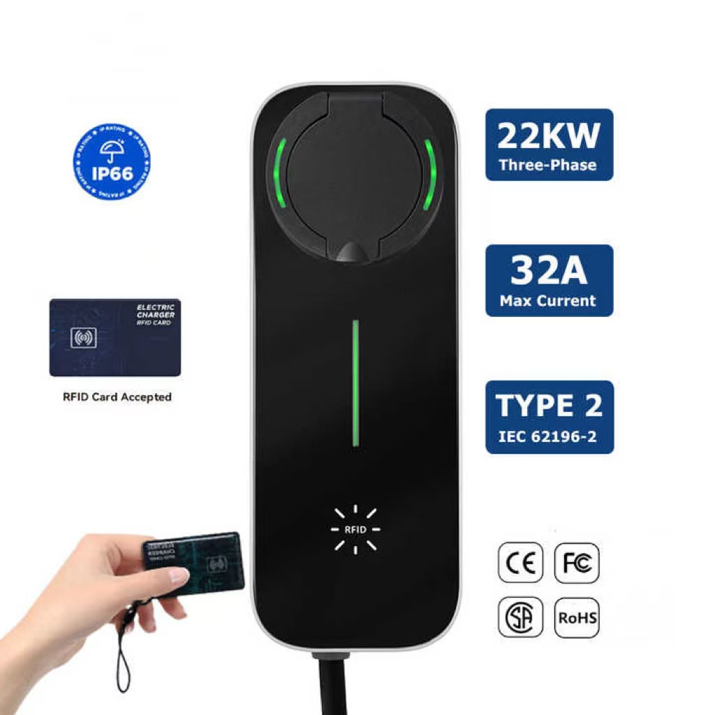 putainen RFID 22kw Ev Charger Ukca 400v Single Phase/Three Phase 11kw Energy Vehicles Ev Fast Charger Electric Charger